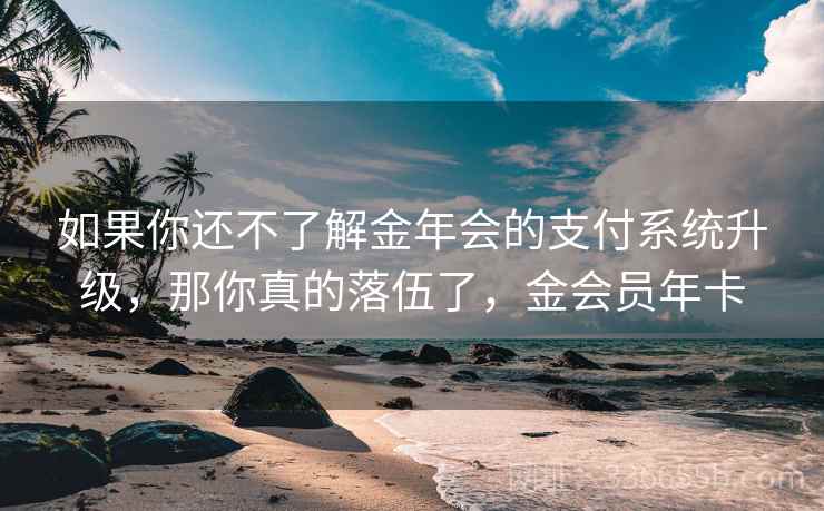 如果你还不了解金年会的支付系统升级，那你真的落伍了，金会员年卡