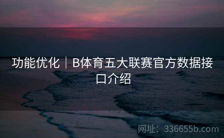 功能优化｜B体育五大联赛官方数据接口介绍
