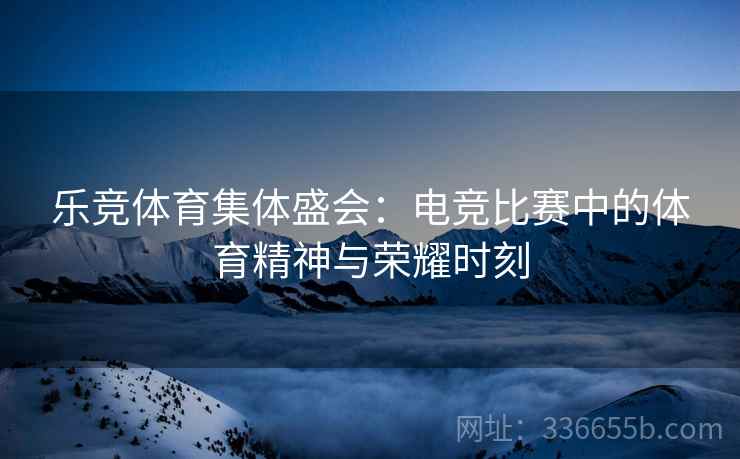 乐竞体育集体盛会：电竞比赛中的体育精神与荣耀时刻