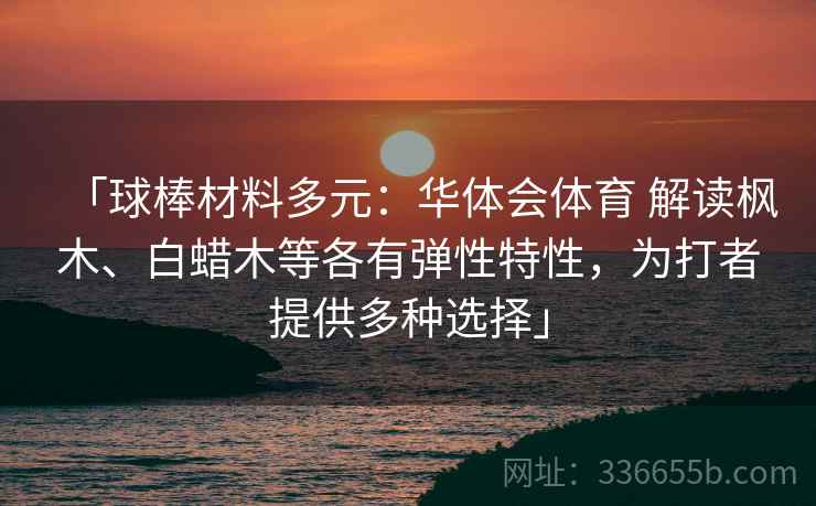 「球棒材料多元：华体会体育 解读枫木、白蜡木等各有弹性特性，为打者提供多种选择」