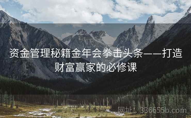 资金管理秘籍金年会拳击头条——打造财富赢家的必修课