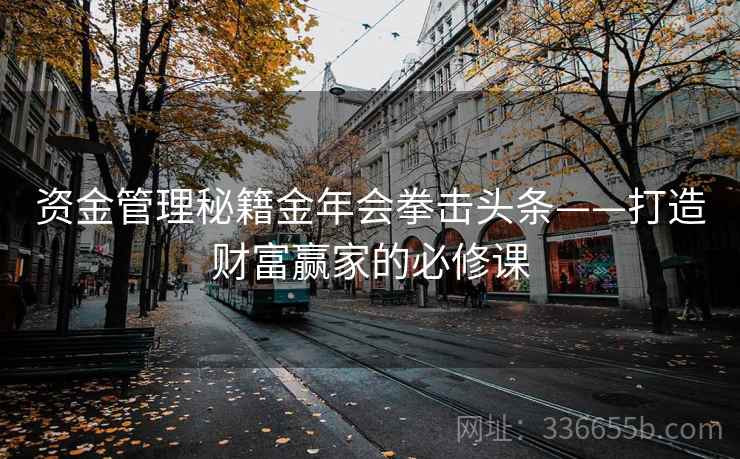 资金管理秘籍金年会拳击头条——打造财富赢家的必修课