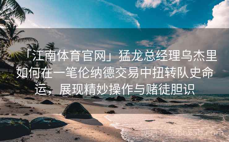 「江南体育官网」猛龙总经理乌杰里如何在一笔伦纳德交易中扭转队史命运，展现精妙操作与赌徒胆识